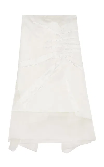 Jil Sander Asymmetrical Midi Skirt In Neutral