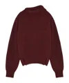 Jil Sander Asymmetrical Neckline Sweater In Red