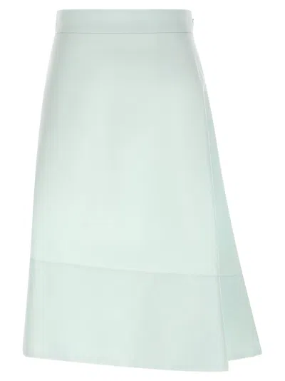Jil Sander Light Blue Asymmetrical Skirt