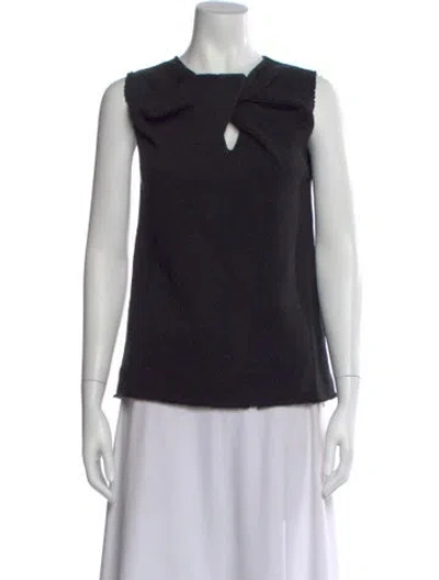Pre-owned Jil Sander Asymmetrical Sleeveless Top In Black