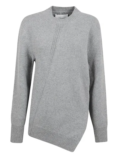 Jil Sander Asymmetrical Sweater In Gray