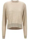 Jil Sander Asymmetrical Mesh Sweaters And Cardigans In Neutrals