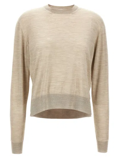 JIL SANDER JIL SANDER ASYMMETRICAL WOOL AND SILK BLEND SWEATER