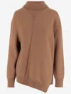 Jil Sander Asymmetrical Wool-blend Sweater
