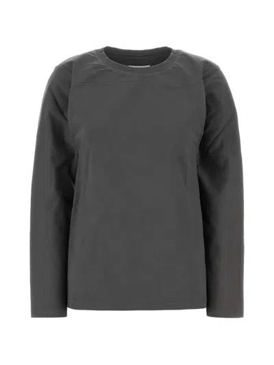 Jil Sander Cutout-back Long Sleeved T-shirt In Black