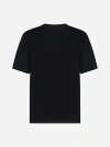 Jil Sander Back Logo Cotton T-shirt In Nero