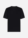 Jil Sander Back Logo Cotton T-shirt In Nero
