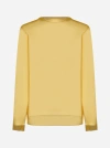 Jil Sander Back Logo Double Layer T-shirt In Mango,cream