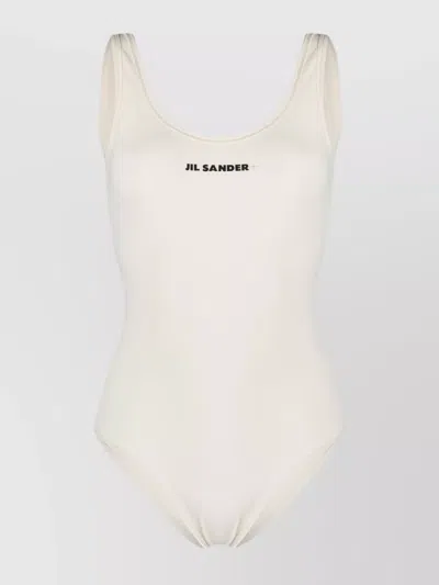Jil Sander Back U-neckline Sleeveless One-piece Swimsuit In Neutral