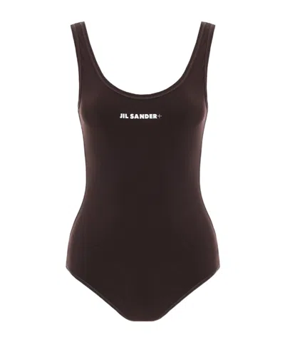 Jil Sander Backless One-piece Swimsuit In Brown