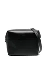Jil Sander Logo-embossed Crossbody Bag In Black