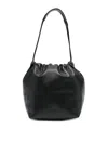 Jil Sander Drawstring-fastening Shoulder Bag In Black