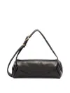 Jil Sander Large Cannolo Padded Shoulder Bag In Black
