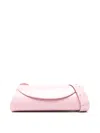 Jil Sander Pink Leather Small Cannolo Crossbody Bag In Pink
