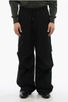 Jil Sander Baggy Fit Cotton Pants With Drawstringed Ankles