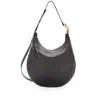Jil Sander Medium Moon Leather Shoulder Bag In Black