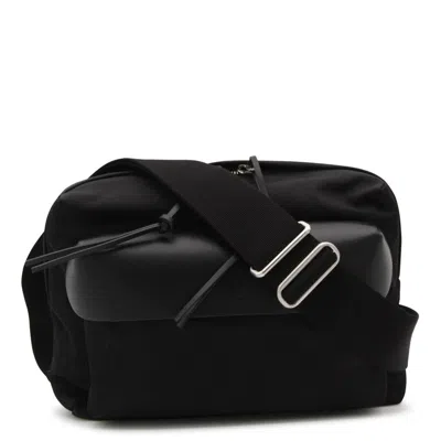 Jil Sander Lid Messenger Shoulder Bag In Black