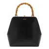 Jil Sander Goji Bamboo Crocodile-embossed Tote Bag In Black