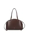 Jil Sander Logo Printed Drawstring Shoulder Bag In Brown