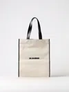 Jil Sander Beige Canvas Shopping Bag In White