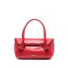 Jil Sander Small Crocodile-effect Shoulder Bag In Red