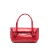 Jil Sander Small Crocodile-effect Shoulder Bag In Red