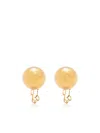 Jil Sander Ball-stud Chain Earrings In Gold