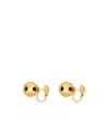 Jil Sander Ball-stud Chain Earrings In Yellow
