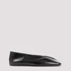 Jil Sander Pointed Toe Ballerinas Crafted From Goat Leather In Black