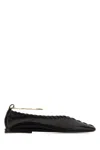 Jil Sander Ring Whipstitch-trimmed Leather Ballet Flats In Multi
