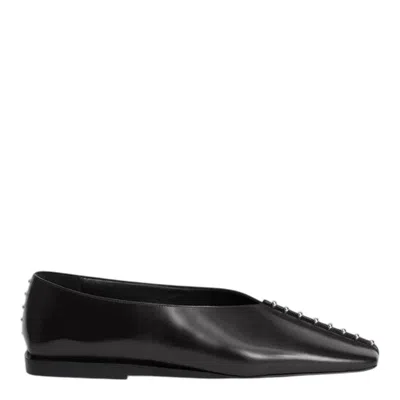 Jil Sander Ballerina Punk Shiny Spazzolato In Black