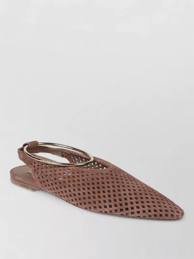 Jil Sander Ballerina Shoes Flat Sole Metal Ring In Multi