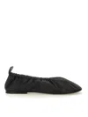 Jil Sander Nappa Ballerina Flats With Subtle Heel In Black