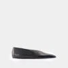 Jil Sander Woman Ballet Flats Black Size 10 Soft Leather In Black