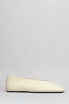 Jil Sander Ballet Flats In Beige Leather In Beige