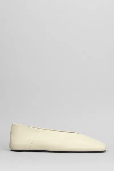 Jil Sander Ballet Flats In Beige Leather