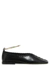 Jil Sander Ballet Flats With Seams In Black