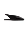 Jil Sander Leather Ballet Flats In Black