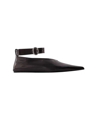 JIL SANDER BALLET SANDALS - JIL SANDER - LEATHER - BLACK