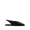 Jil Sander Leather Ballet Flats In Black