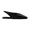 Jil Sander Leather Ballet Flats In Black