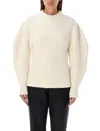 Jil Sander Baloon Sleeve Fisherman Sweater In Grey