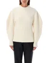 Jil Sander Baloon Sleeve Fisherman Sweater In Grey