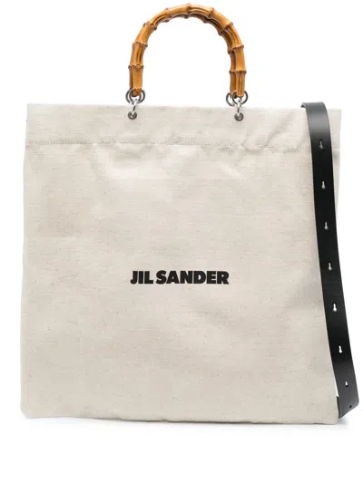 JIL SANDER 竹节手柄手提包