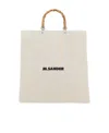 Jil Sander Man Sand Canvas Handbag In White