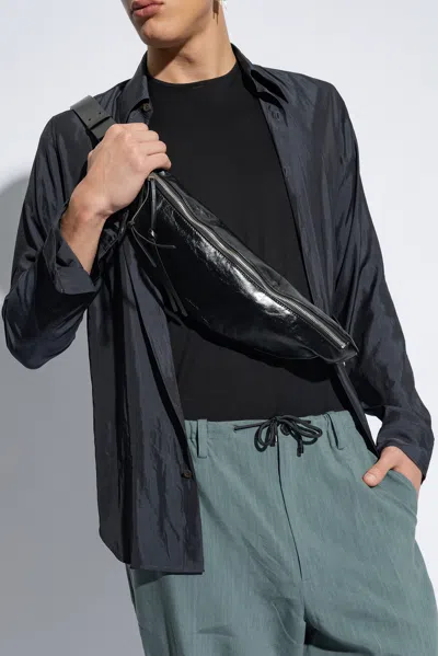 Jil Sander Leather Belt Bag In Black