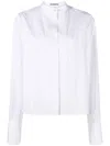 JIL SANDER BAND-COLLAR COTTON SHIRT