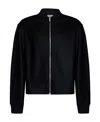 Jil Sander Band-collar Wool Bomber Jacket In Black