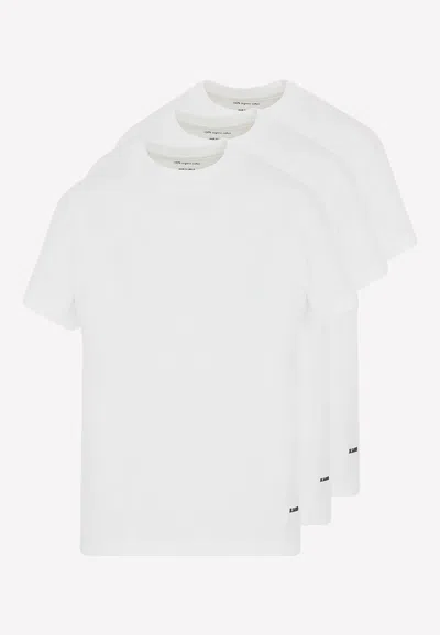 Jil Sander Basic Crewneck T-shirts - Set Of 3 In White