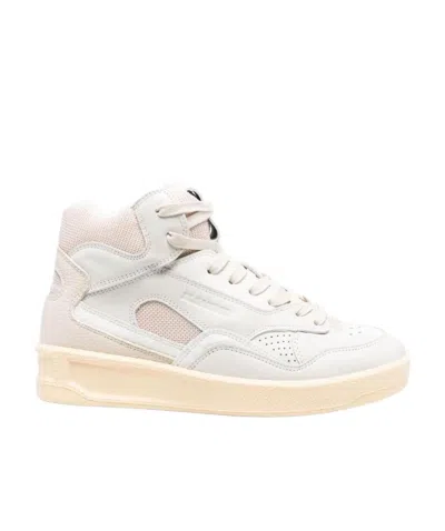 JIL SANDER BASKET MID LEATHER SNEAKERS